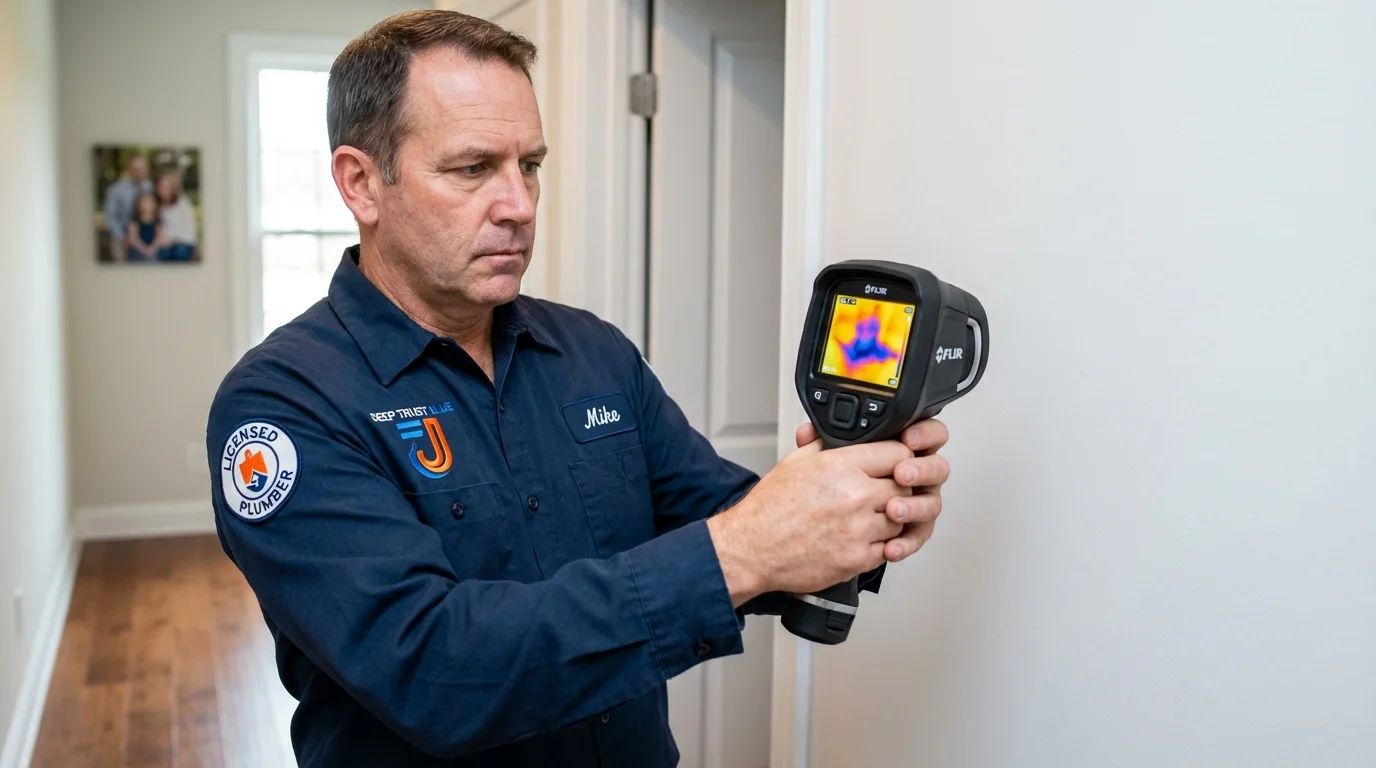 Thermal imaging leak detection by Johns Plumbing LLC in Barneveld